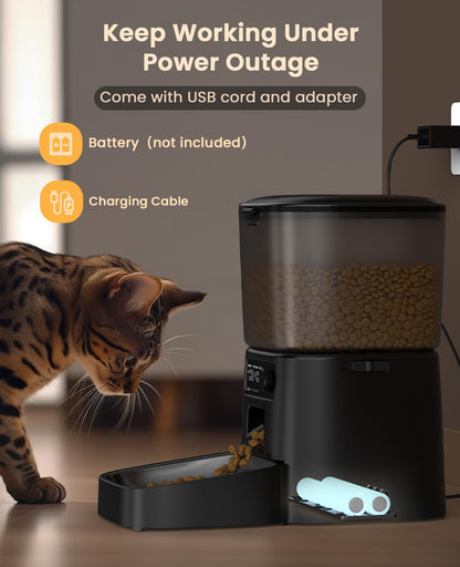 oneisall Futterautomat 3.5 L mit Timer für Katzen und Hunde
