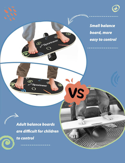 Sportneer Balance Board für Kinder, Wobble Board mit Rolle