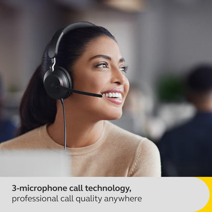 Jabra Evolve2 40 SE Kabel Stereo Headset - MS Teams USB-A Schwarz