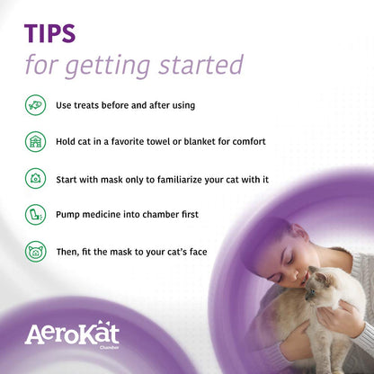 AEROKAT Feline Aerosol-Kammer Inhalator-Spacer für Katzen mit Flow-VU