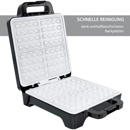 Syntrox Germany XLC Keramik Waffeleisen - 4 Belgische Waffeln