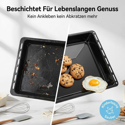 ICQN Backblech Set emailliert 422 × 370 mm für Electrolux, AEG, IKEA