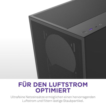 NZXT H5 Flow ATX Mid-Tower Gaming PC Gehäuse - Schwarz