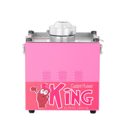 Royal Catering RCZK-1200E Zuckerwattemaschine Pink mit Abdeckhaube