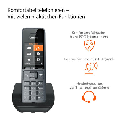 Gigaset Comfort 520 DECT-Telefon - titan-schwarz