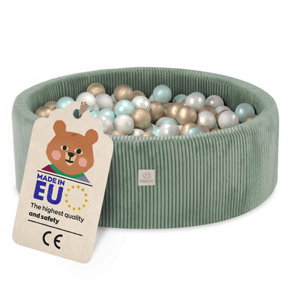 MISIOO Kinder Bällebad Schaumstoff 90x30cm – 200 Bälle