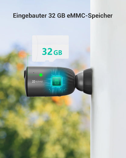 EZVIZ BC1C Kit Akku Überwachungskamera 4MP WLAN Solarpanel