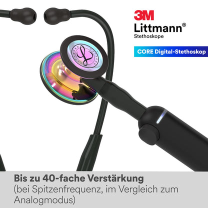 3M Littmann CORE Digital-Stethoskop 8572 - Hochglanz Regenbogen/Schwarz