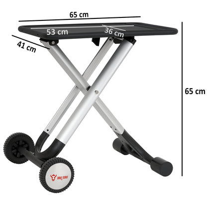 BBQ-Toro Klapptisch Grillwagen BQT2, klappbarer Beistelltisch schwarz
