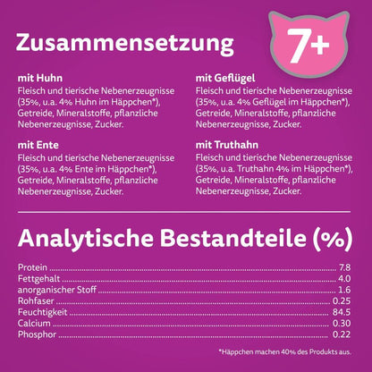 Whiskas Senior 7+ Katzennassfutter - Gemischte Auswahl Gelee 120x85g