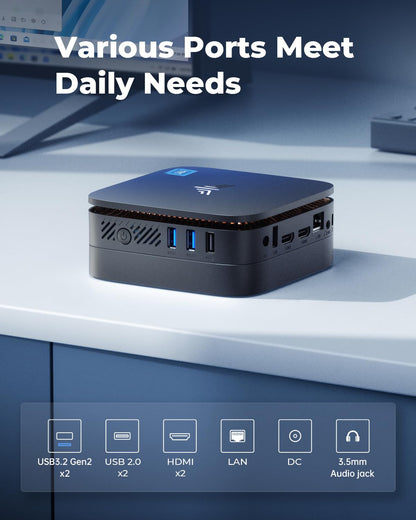 NiPoGi AK1PLUS Mini PC - Intel N95, 8GB RAM, 256GB SSD