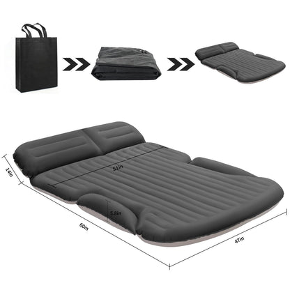 KMZ Auto Luftmatratze Autobett – Rückbank Kofferraum Dunkelgrau
