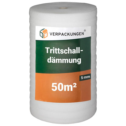 BB-Verpackungen Trittschalldämmung 5 mm, 50 m² Rolle (1,0 x 50 m) aus PE-Schaum