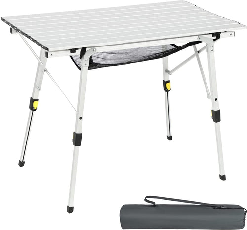 Portal Campingtisch faltbar, Aluminium, höhenverstellbar, 90 x 53 cm, für 4 Personen