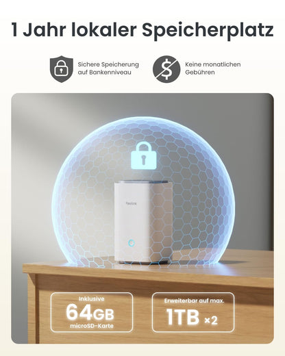 Reolink Argus PT Ultra 4K Solar Überwachungskamera Set mit Home Hub