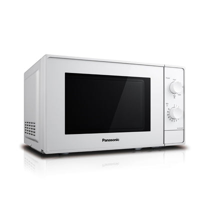 Panasonic NN-E20JWMEBG Mikrowelle, 20 L, 800 W, Glasteller, Weiss