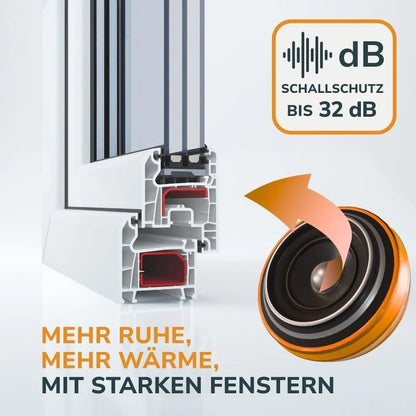 Kunststoff Kellerfenster 2-fach Verglasung - Weiss 50x40 cm DIN Links