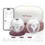 Momcozy M5 Milchpumpe elektrisch, App-Steuerung, Doppelpumpe, Grau – tragbar mit doppelgedichteter Brusthaube