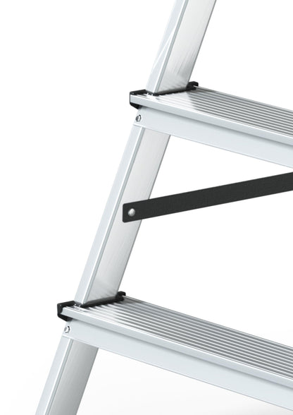 DRABEST Klappleiter Aluminium 2x5 Stufen Trittleiter bis 125 kg