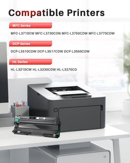 Halloya DR-243CL DR243 Trommeleinheit für Brother – 4er-Pack