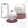 Momcozy M5 Elektrische Milchpumpe handsfree mit App-Steuerung, Rot, kompakte Doppel-Milchpumpe zum freihändigen Abpumpen