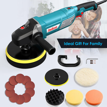 ENEACRO Poliermaschine 1800W – 150/180mm Teller für Auto & Boot