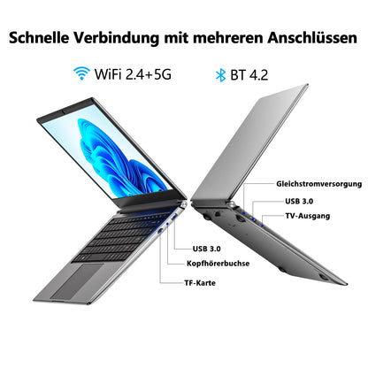 Morostron 16-Zoll Laptop – 8GB RAM, 256GB SSD, Win 11 Pro