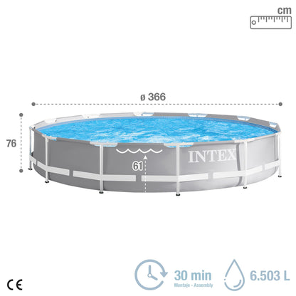 Intex Prism Frame Aufstellpool Set 12Ft x 30In