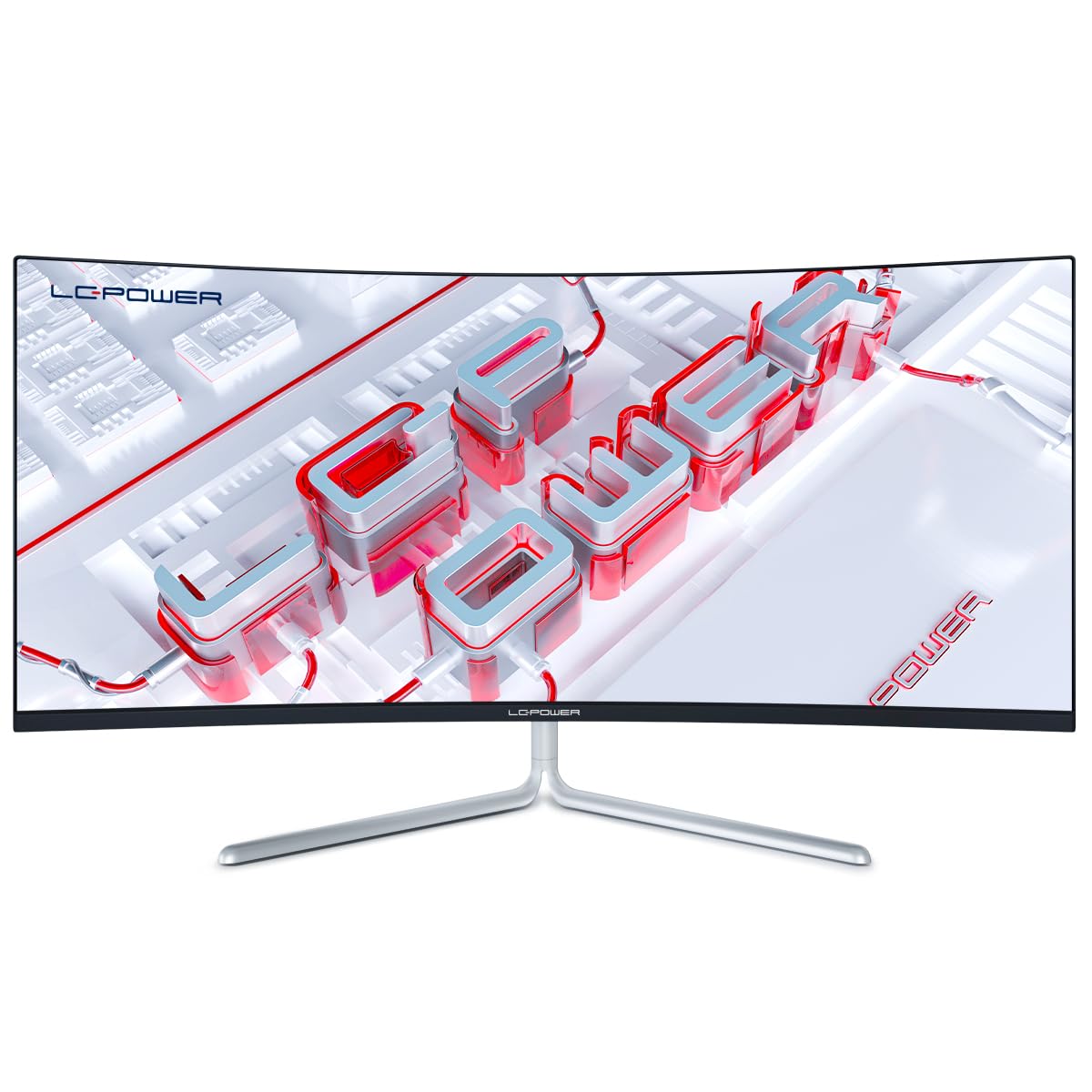 LC-Power LC-M34-UWQHD-100-C-V3 Gaming Monitor 34" Curved. Schwarzer, gekrümmter 34" UWQHD-Monitor mit 100Hz für Gaming.