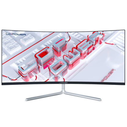 LC-Power LC-M34-UWQHD-100-C-V3 Gaming Monitor 34" Curved. Schwarzer, gekrümmter 34" UWQHD-Monitor mit 100Hz für Gaming.