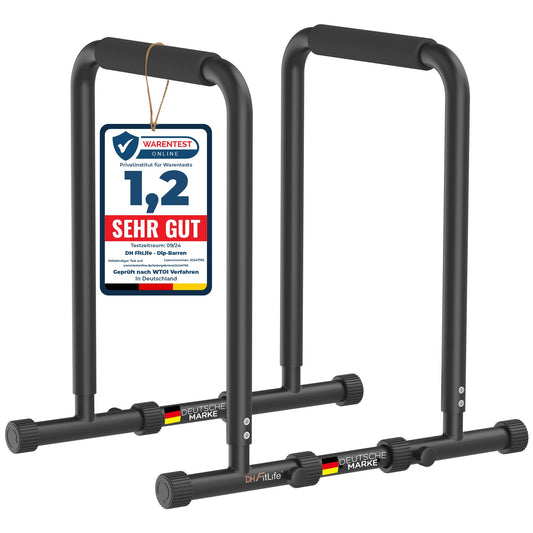 DH FitLife Dip Barren – Kraftstation verstellbar 80-100cm
