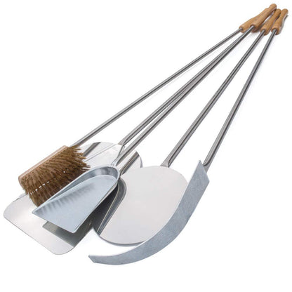 GIEMME 5-teiliges Pizzaschaufel-Set Edelstahl - Für Pizzen Ø 30 cm