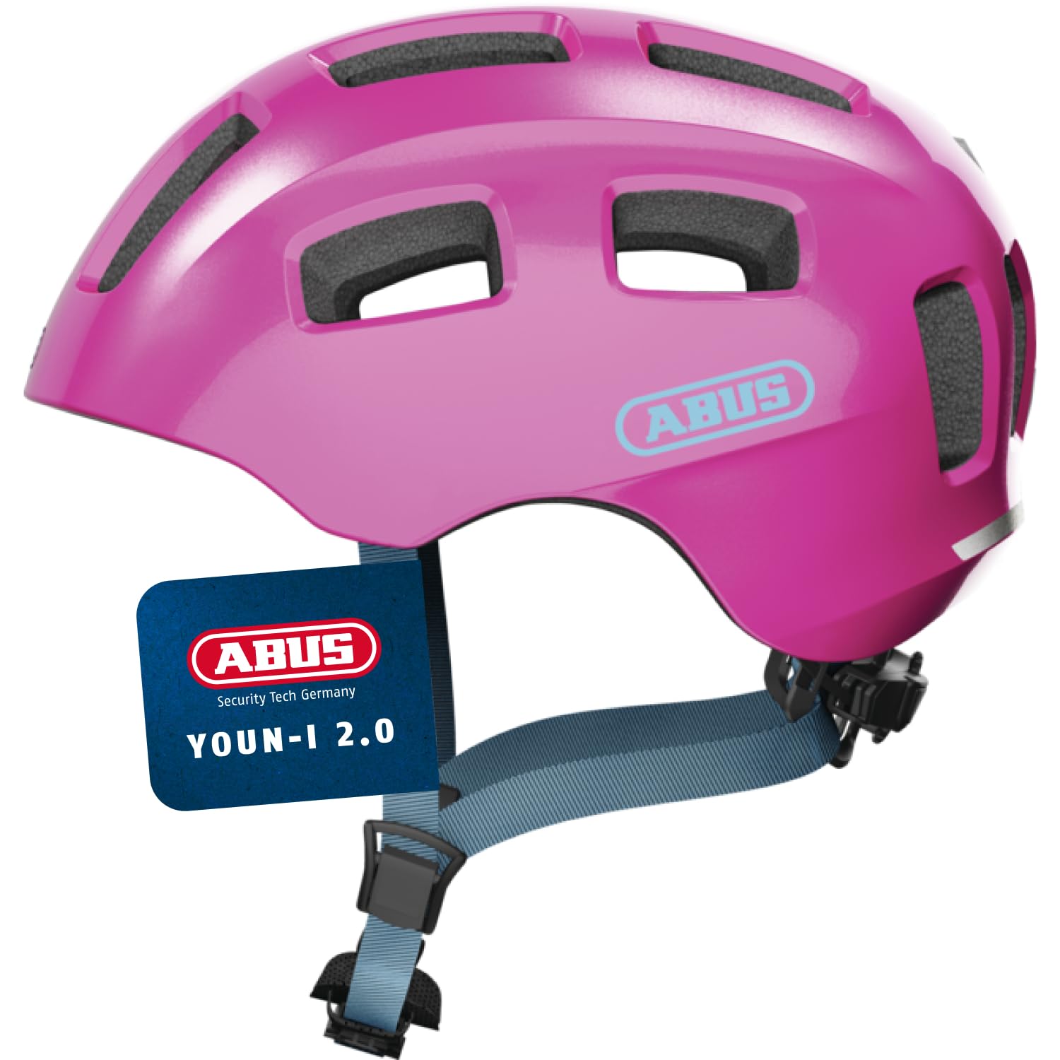 ABUS Youn-I 2.0 Velohelm Unisex, Sparkling Pink, M (52-57 cm)