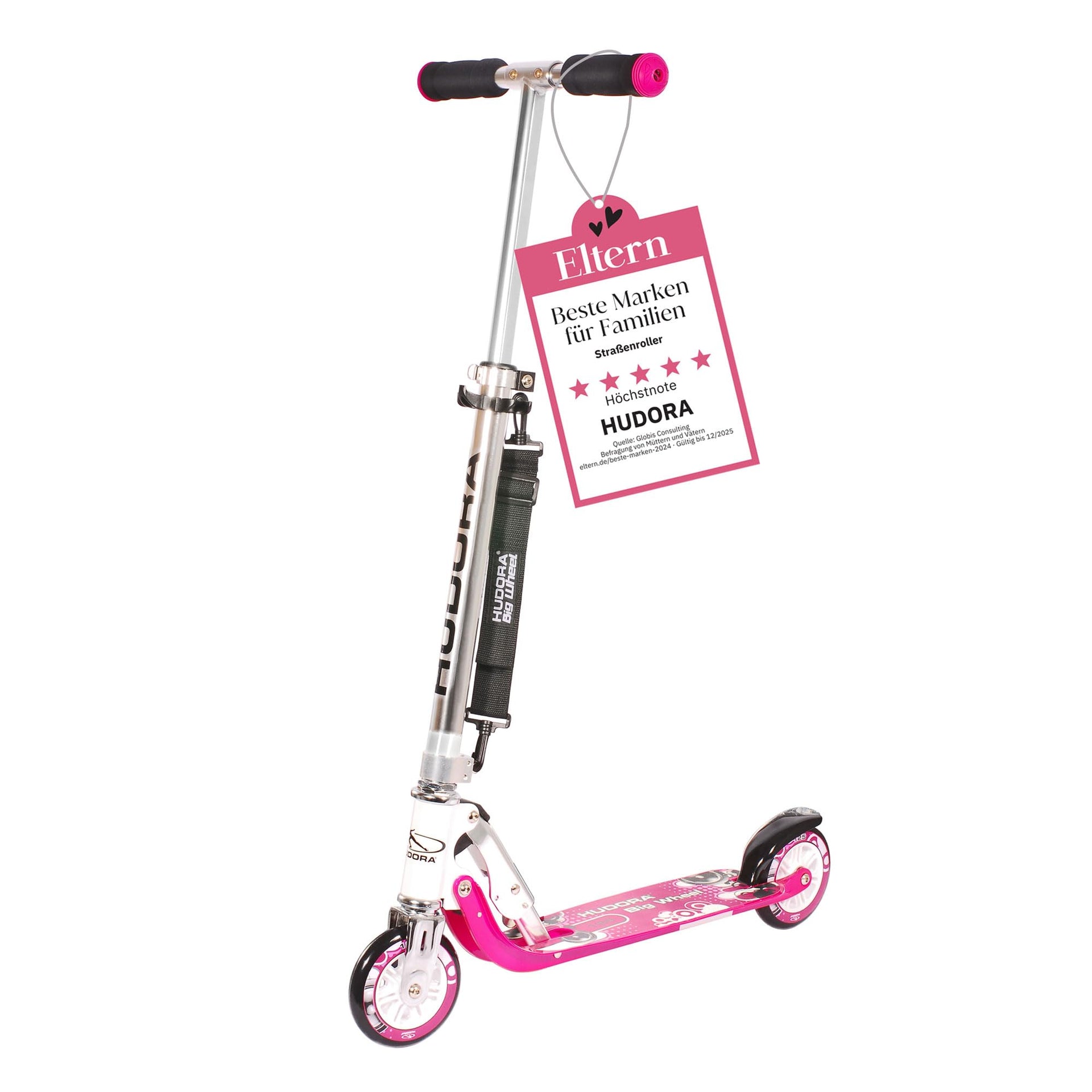 hudora kinderfahrrad 16 zoll pink HUDORA BigWheel 125 Cityroller Aluminium faltbar – Pink