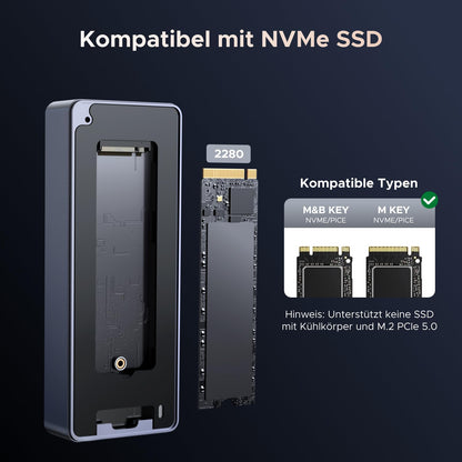 UGREEN 80Gbps M2 SSD NVMe Gehäuse Thunderbolt 5/4 USB4