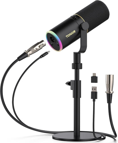 TONOR TD520S Dynamisches Mikrofon mit USB/XLR für Streaming und Gaming