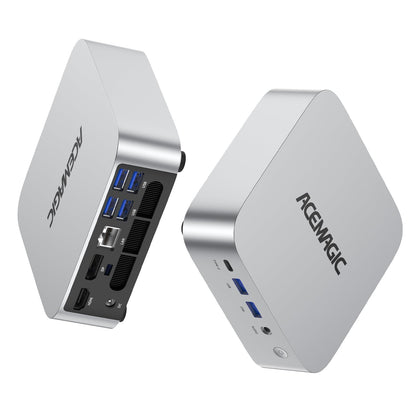 ACEMAGIC M1 Mini PC – Ryzen 7 6800H, 32GB/1TB SSD. Kompakter, rechteckiger, schwarzer PC für Office, Streaming und Gaming.
