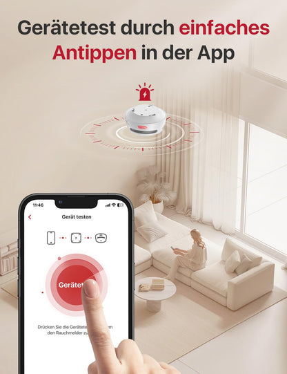 X-Sense Smart Rauchmelder XS01-M mit SBS50 Basisstation, 3 Stück
