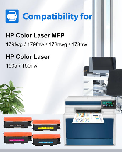 MYCARTRIDGE Toner Set kompatibel für HP 117A (4er-Pack)
