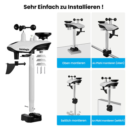 Sainlogic Smart Wetterstation WLAN SA9PLUS mit Regenmesser