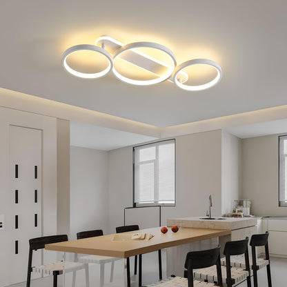 LED Deckenleuchte Ring 3-flammig dimmbar – APP, Weiss 78cm