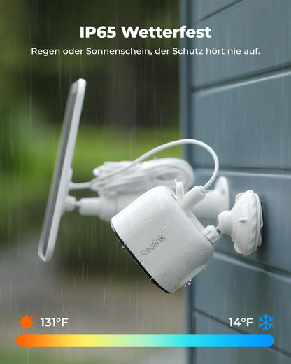 Reolink Argus 3 Pro 2K Überwachungskamera Aussen mit Solarpanel