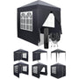 LEADZM Faltpavillon 2x2 m, Pop-up, wasserdicht, 4 Seitenteile, dunkelgrau