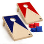 Original Cup Cornhole Set aus Holz – 2 Boards 90 x 60 cm + 8 Säckchen, klappbare Beine, Wurfspiel für draussen