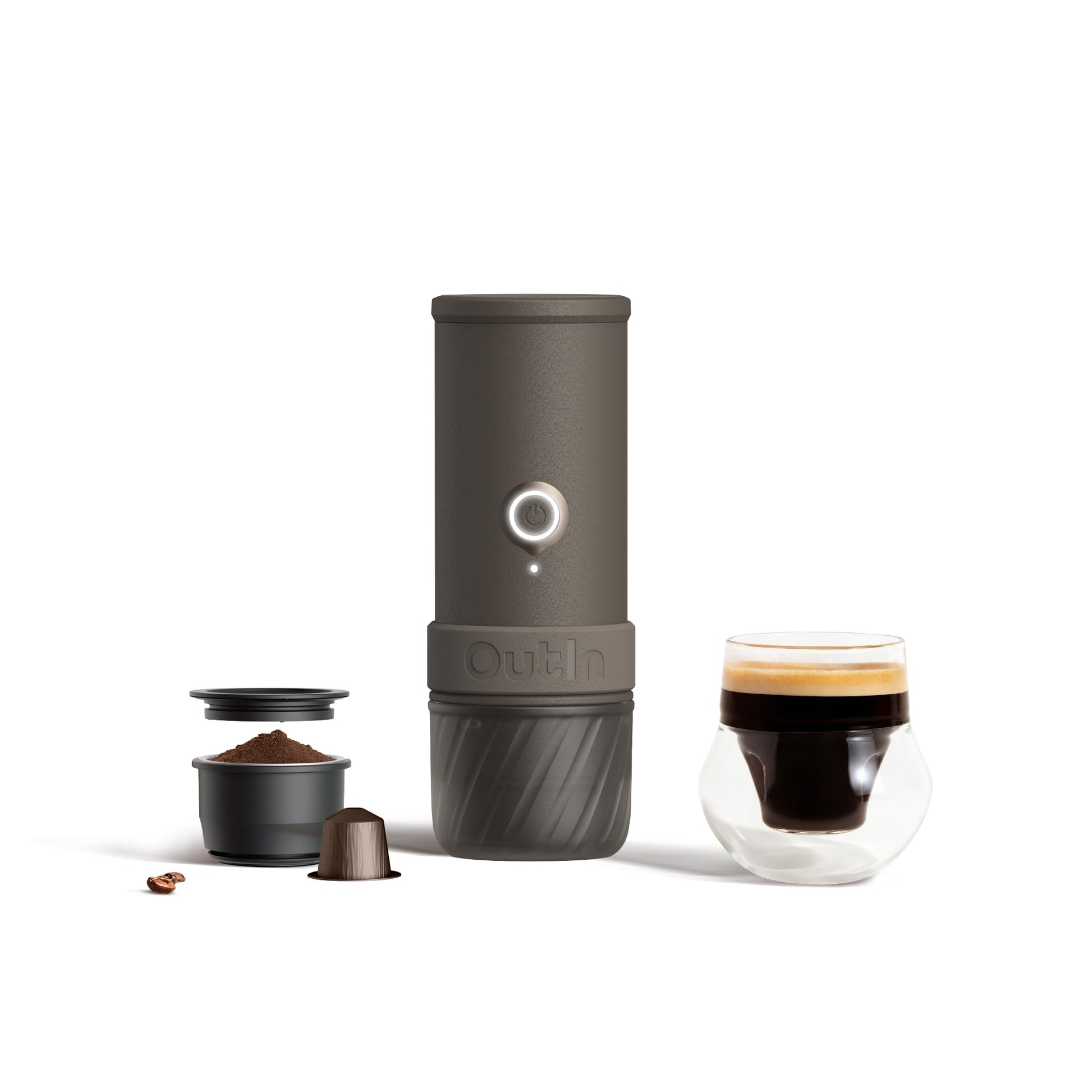 OutIn Mino Tragbare Elektrische Espressomaschine mit USB-C, kompaktes Taschenformat für Espresso unterwegs