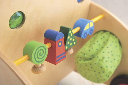 HABA Entdeckerwagen 902 – Lauflernwagen Holz Multicolor