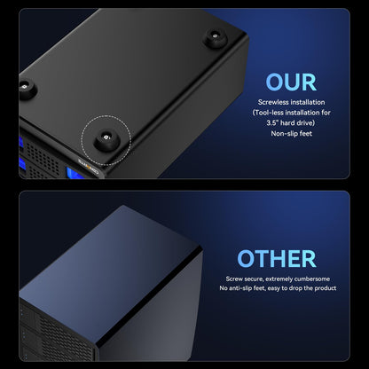 CENMATE 2 Bay RAID Festplattengehäuse USB 3.0 für HDD/SSD