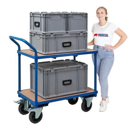 PROREGAL Tischwagen Pro RAD299, Transportwagen, 2 Etagen, 400 kg