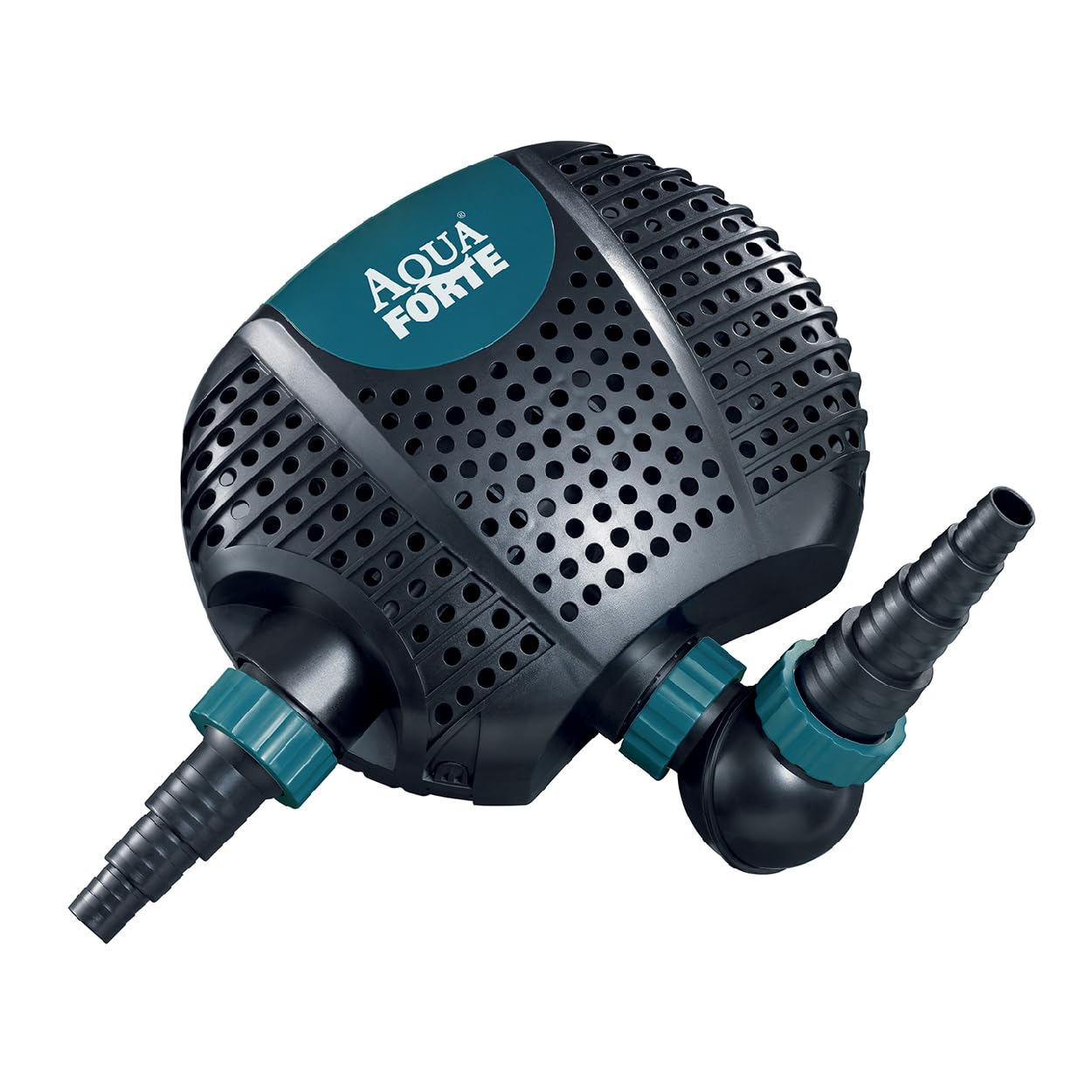 AquaForte O-20000 Plus Teichpumpe 200 W, 19 m³/h, schwarz – für Bachläufe, Wasserfälle und Filter