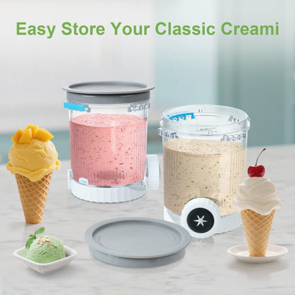 PCTTOIL Swirl Pints mit Deckel für Ninja CREAMi NC700/NC701, 4 Stück